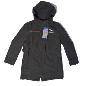 Kirkland Signature Women's Trench Coat Charcoal Gray Large NWT RACCA Solutions